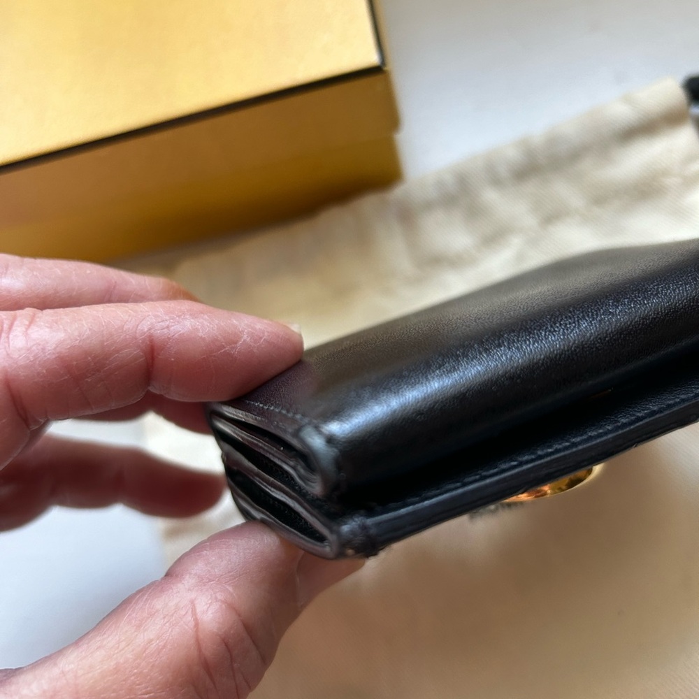 Fendi Embossed Leather Trifold compact wallet - Picture 6 of 12